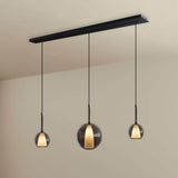 s.luce Candeeiro suspenso de mesa de jantar Belluna com 3 luzes e cobertura de 160 cm