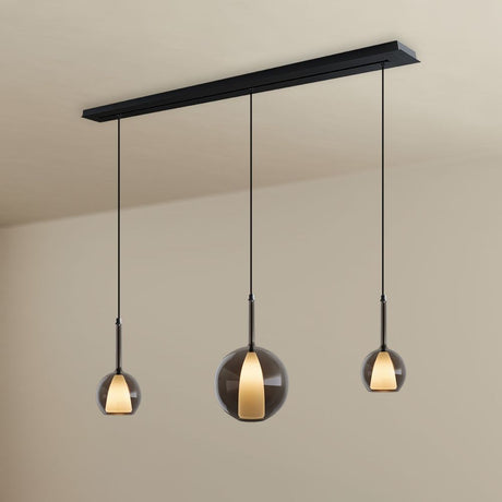 s.luce Belluna lampa wisząca do stołu jadalnego z 3 źródłami światła i baldachimem 160 cm