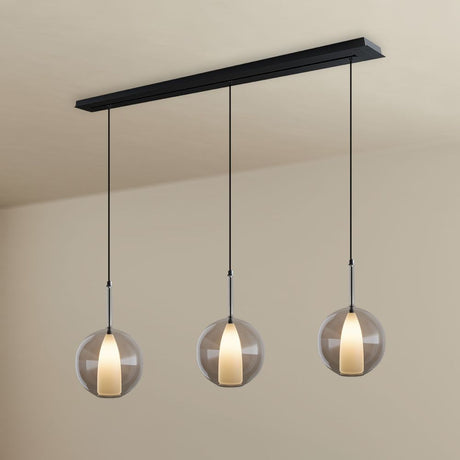 s.luce Belluna lampa wisząca do stołu jadalnego z 3 źródłami światła i baldachimem 160 cm