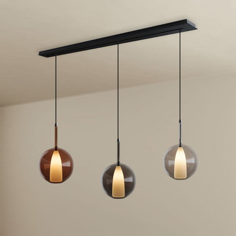 s.luce Belluna lampa wisząca do stołu jadalnego z 3 źródłami światła i baldachimem 160 cm