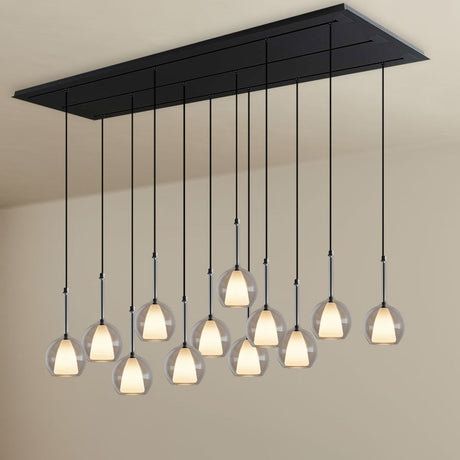 s.luce Belluna lampa wisząca stołowa 12-światło 200cm baldachim 3-rzędowy