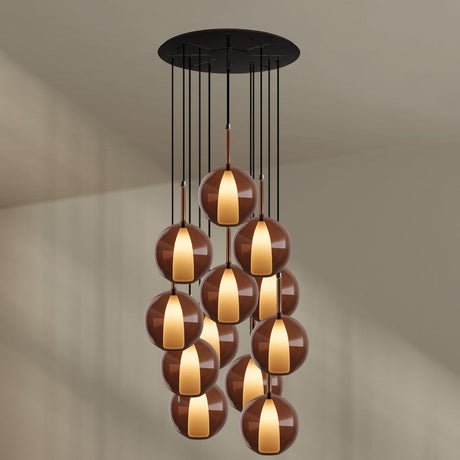 s.luce Belluna galleriavalaisin 12-lamppuinen Ø 80cm katos