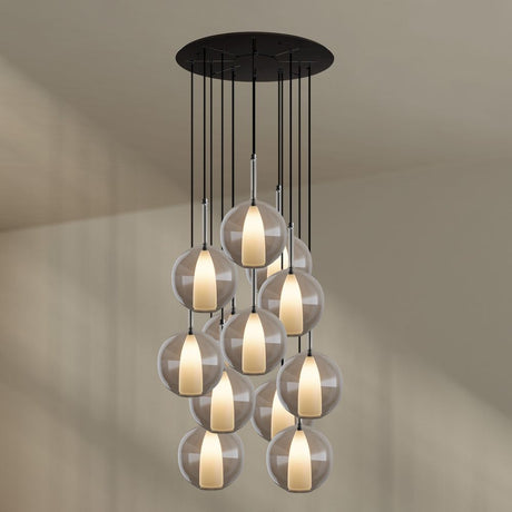 s.luce Belluna galleriavalaisin 12-lamppuinen Ø 80cm katos