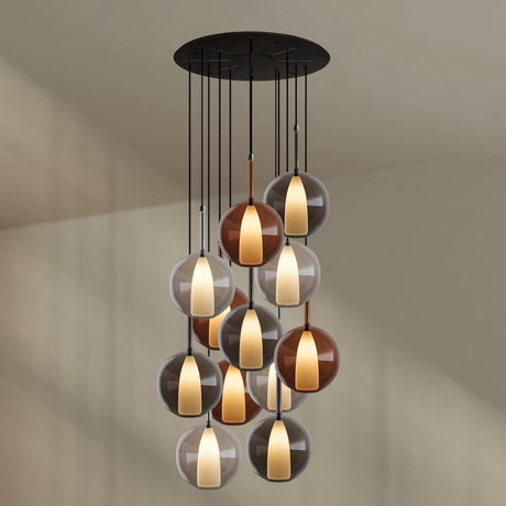 s.luce Belluna galleriavalaisin 12-lamppuinen Ø 80cm katos