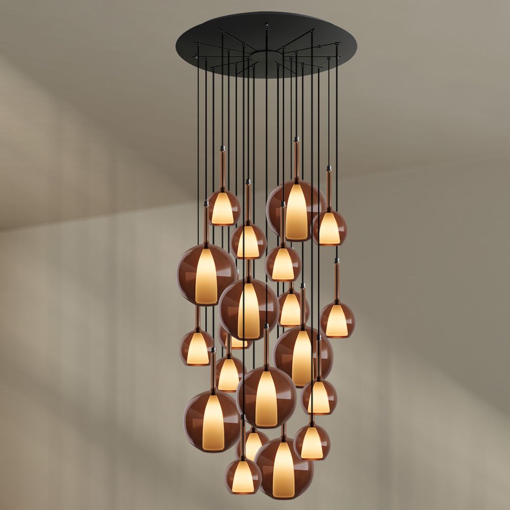 s.luce Belluna Galerieleuchte 20-flammig Ø 120cm Baldachin