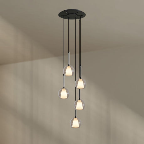 s.luce Belluna galleriavalaisin 5-liekkinen Ø 60cm katto