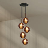 s.luce Belluna Galerieleuchte 5-flammig Ø 60cm Baldachin