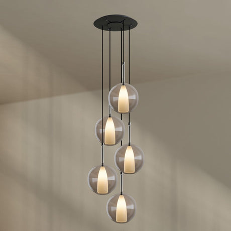 s.luce Belluna galleriavalaisin 5-liekkinen Ø 60cm katto