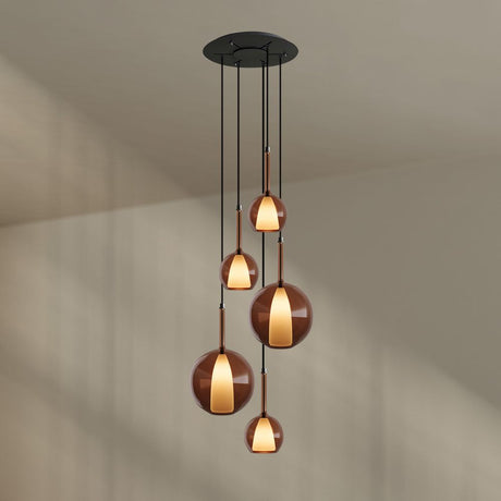 s.luce Belluna galleriavalaisin 5-liekkinen Ø 60cm katto