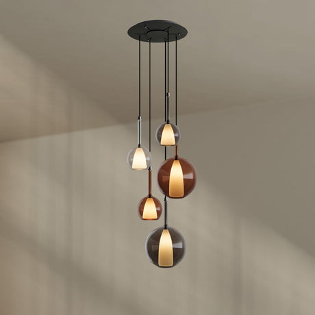 s.luce Belluna galleriavalaisin 5-liekkinen Ø 60cm katto