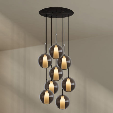s.luce Belluna galleriavalaisin 8-lamppuinen Ø 80cm katos