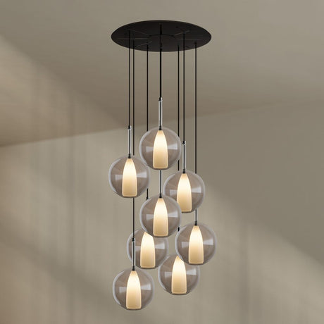 s.luce Belluna galleriavalaisin 8-lamppuinen Ø 80cm katos