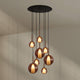 s.luce Belluna Galerieleuchte 8-flammig Ø 80cm Baldachin in eleganter Ausführung mit mundgeblasenen Glaskörpern.