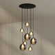 s.luce Belluna Galerieleuchte 8-flammig Ø 80cm Baldachin in modernem Design mit mundgeblasenen Glaskörpern.