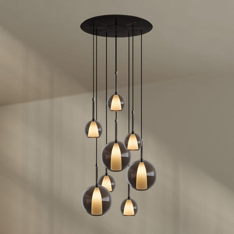 s.luce Belluna galleriavalaisin 8-lamppuinen Ø 80cm katos