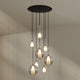 s.luce Belluna Galerieleuchte 8-flammig Ø 80cm Baldachin mit elegantem Design und mundgeblasenen Glaskörpern.