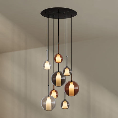 s.luce Belluna galleriavalaisin 8-lamppuinen Ø 80cm katos