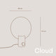 s.luce Cloud table lamp with rotary switch