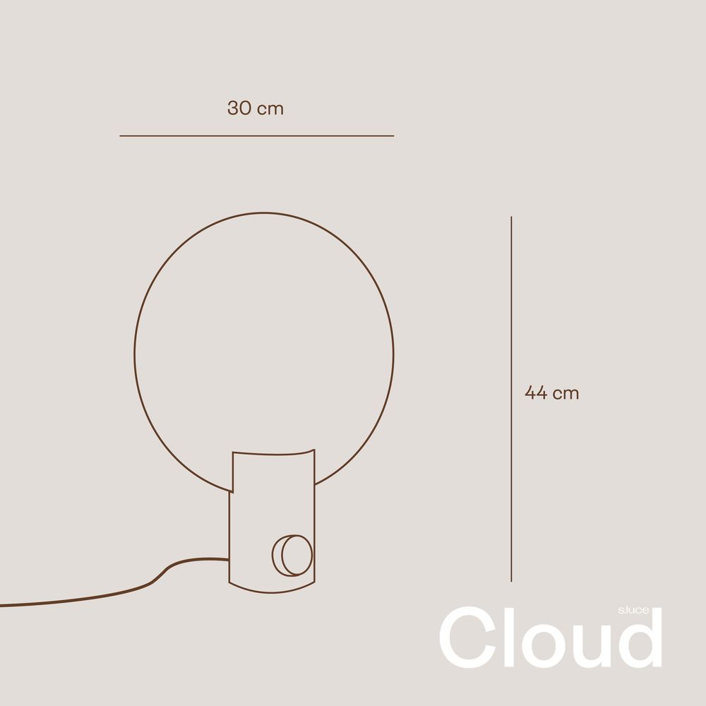 s.luce Cloud Tischleuchte mit Drehschalter