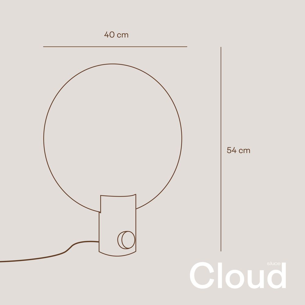 s.luce Cloud Tischleuchte mit Drehschalter