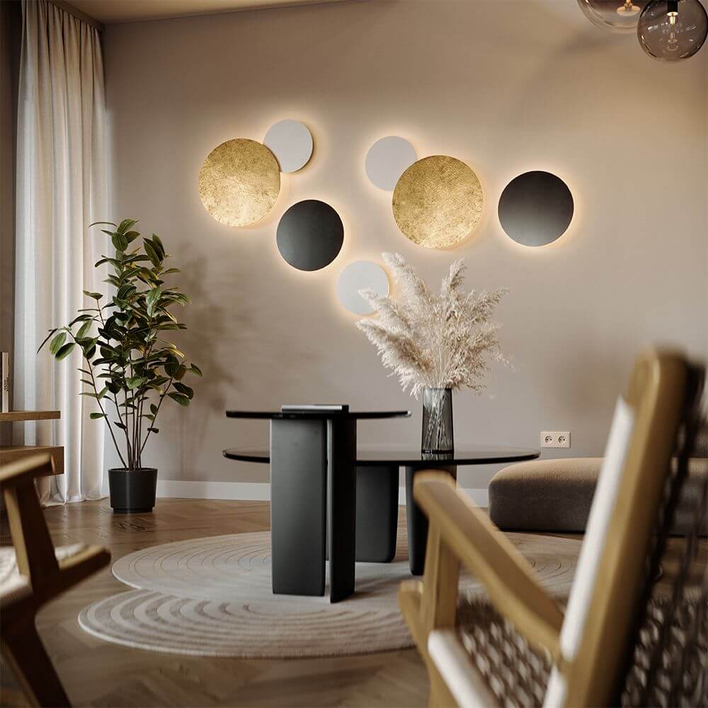 Knikerboker Le Gigine LED wandlamp, bladgoud Knikerboker Le Gigine LED wandlamp, bladgoud