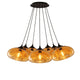 s.luce Cruet Cluster Glas-Pendelleuchte 7-flammig 7x28cm mit eleganten Glasleuchten in modernem Design.