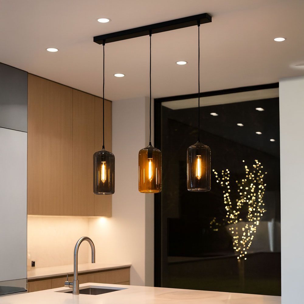 s.luce Galheteiro galeria luz pendente vidro extra longo 5m