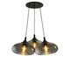 s.luce Cruet Cluster Glas-Pendelleuchte 3-flammig 3x28cm in modernem Design und warmem Licht.