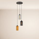 Cruit Multiple Pendant Lamp Glass 3 ou 5-Flame