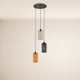 s.luce Wielokrotna szklana lampa wisząca Cruet z 3 lub 5 źródłami światła