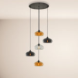 Cruit Multiple Pendant Lamp Glass 3 ou 5-Flame