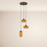 Cruit Multiple Pendant Lamp Glass 3 ou 5-Flame