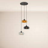 Cruit Multiple Pendant Lamp Glass 3 ou 5-Flame