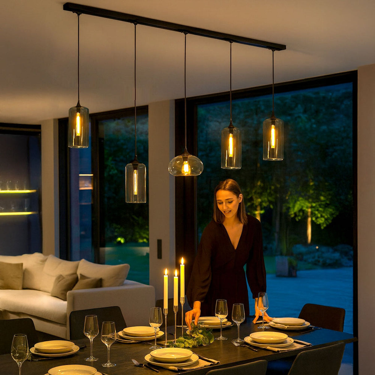 s.luce Cruet Up lampa wisząca stołowa 2-5-światłowa 120 cm