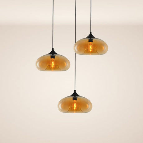 s.luce Cruet flerflammet pendellampe i moderne design med elegante glasskuler.