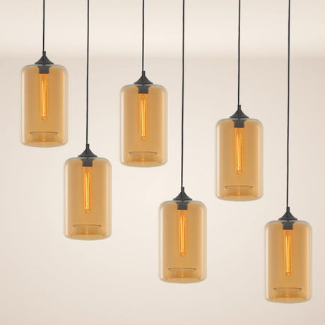 s.luce Cruet flerflammet pendellampe i moderne, tidløst design med elegante glasskuler.