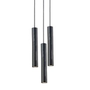 s.luce Combinación de lámparas colgantes Crutch, luminaria de galería incl. cilindro decorativo en diseño moderno