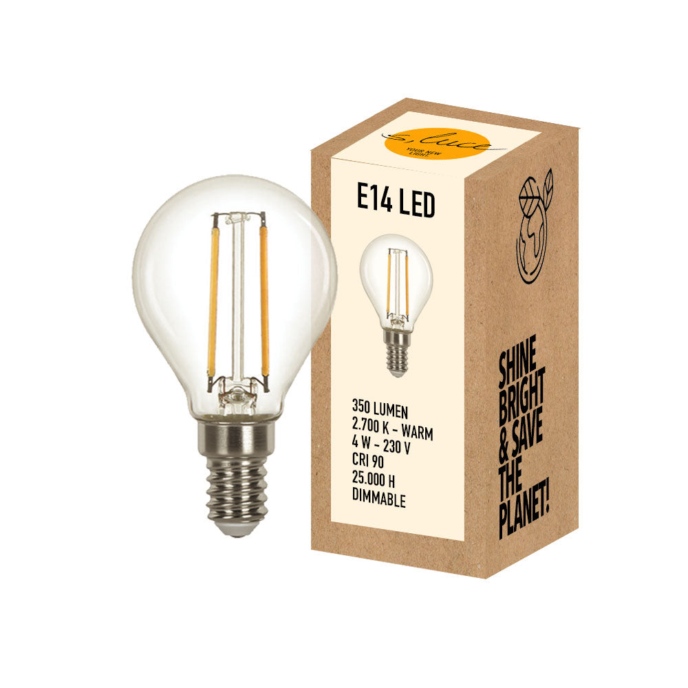 E14 LED WHITE CHAUD 2700K 350LM 4W DIMMable CRI 90