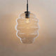 s.luce Echos Cluster Glas-Pendelleuchte 3-flammig 3x25cm mit wellenförmiger Struktur und lebendigem Lichtspiel