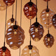s.luce Echos Cluster Glas-Pendelleuchte 3-flammig 3x25cm mit organischen Glasleuchten in stilvollem Design.