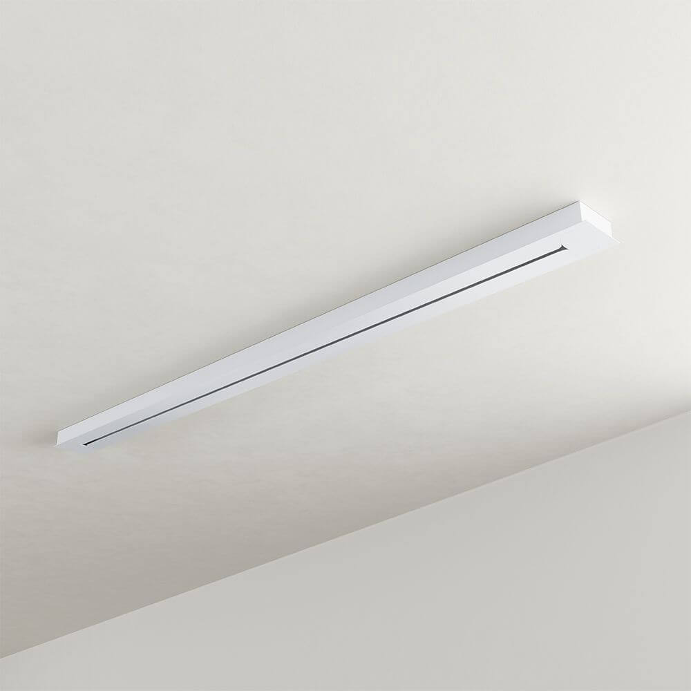 Moderne s.luce Echos Esstischleuchte, 5-flammig, 160 cm Baldachin in elegantem Weiß.