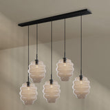 s.luce Echos dining table lamp 5-flame 160cm canopy Ø 25cm