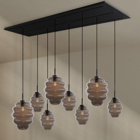 s.luce Echos spisebordslampe 8-lys 200cm 3-rækket Ø 18/25cm