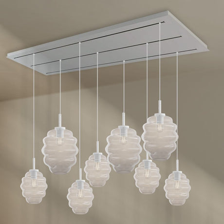s.luce Echos spisebordslampe 8-lys 200cm 3-rækket Ø 18/25cm