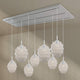 s.luce Echos Esstischlampe 8-flammig 200cm 3-reihig Ø 18/25cm
