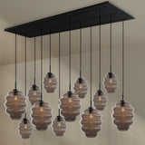 s.luce Echos dining room lamp 12-light 200cm 3-row Ø 18/25cm