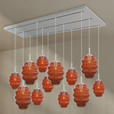 s.luce Echos dining room lamp 12-light 200cm 3-row Ø 18/25cm