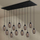 s.luce Echos Esszimmerlampe 12-flammig 200cm 3-reihig Ø 18cm