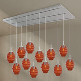 s.luce Echos dining room lamp 12-light 200cm 3-row Ø 18cm