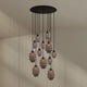 s.luce Echos Galerieleuchte 12-flammig Ø 80cm Baldachin Ø 18/25cm mit eleganten Glaskörpern in verschiedenen Farben.